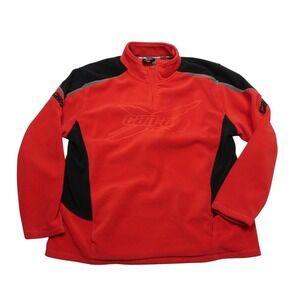 Can-Am Sweatshirt Mens 2XL Red Fleece Pullover 1/4 Zip Motorcycle Racing